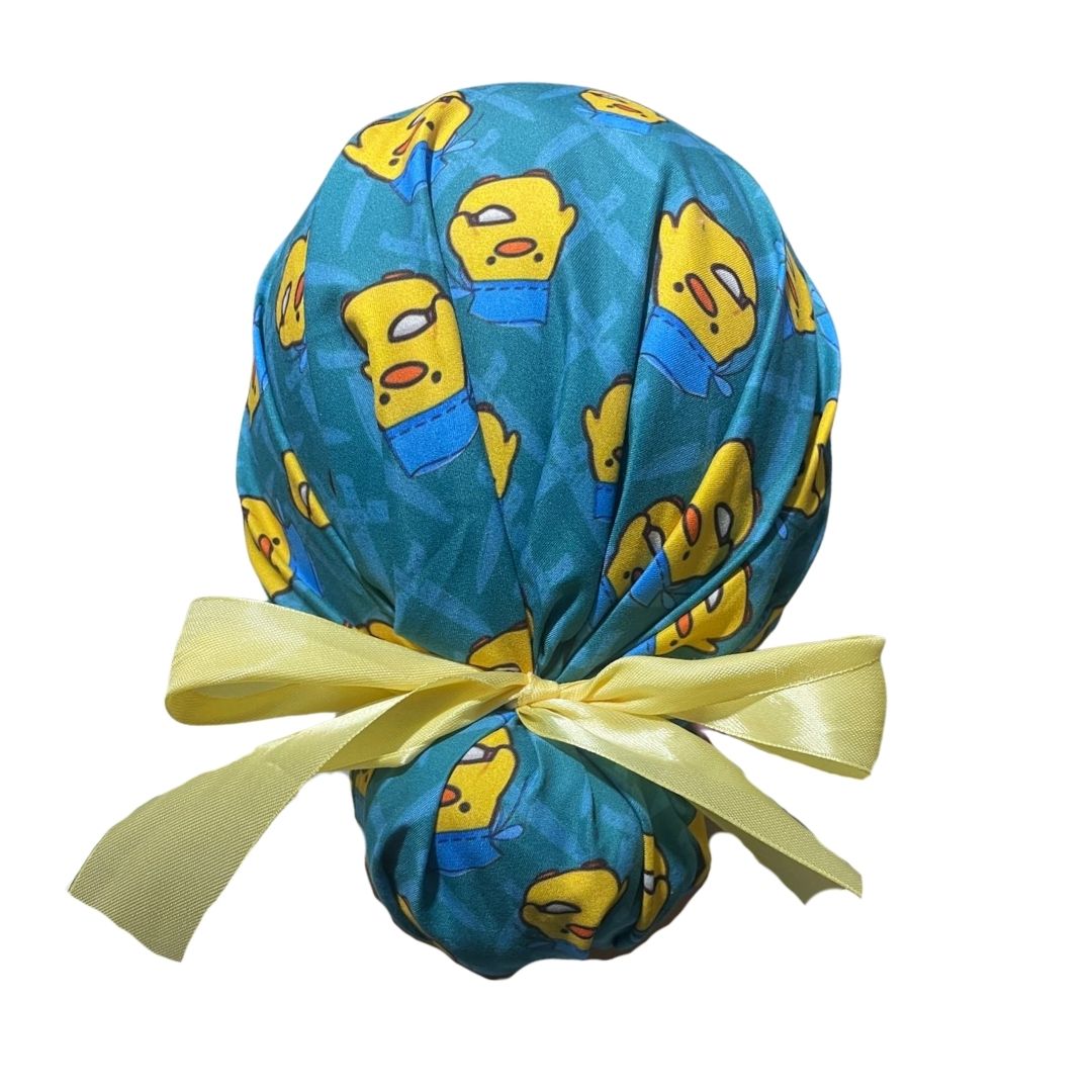 Gorro Quirúrgico - Pollito - Pato - Cirujano - Listón Celeste