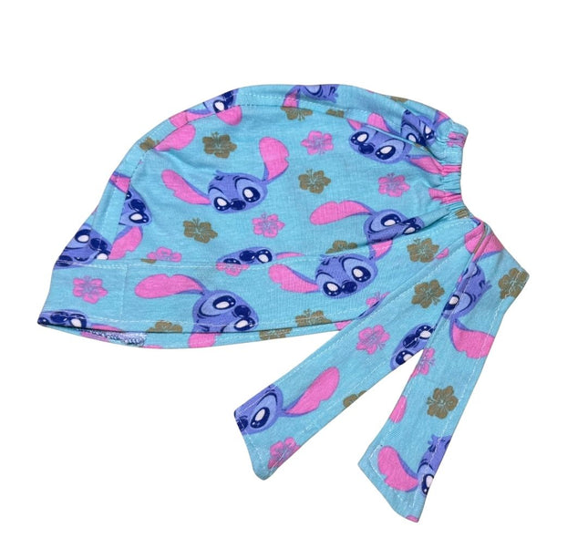 Gorro Quirúrgico Estampado Stitch - Antisudor - Azul Celeste