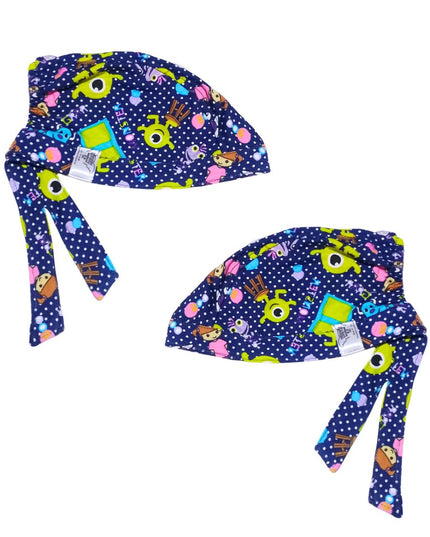 Gorro Quirúrgico Monsters - Antisudor Azul Marino