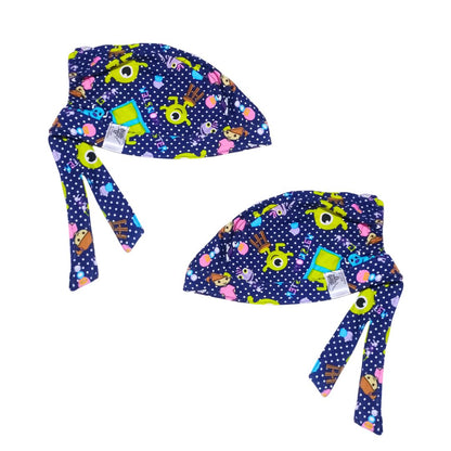 Gorro Quirúrgico Monsters - Antisudor Azul Marino