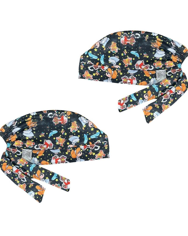 Gorro Medico Quirúrgico - Princesas Disney - Cenicienta - Negro