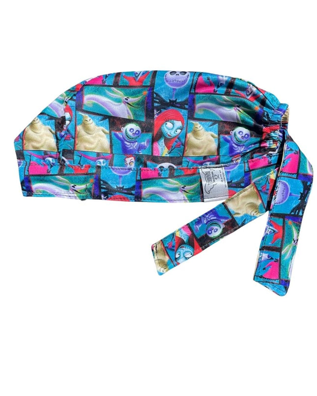 Gorro Medico Quirúrgico - Estampado - El Extraño Mundo De Jack - Azul 2
