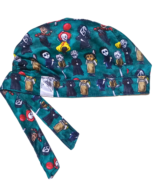 Gorro Quirúrgico - Personajes De Terror - Halloween - Verde