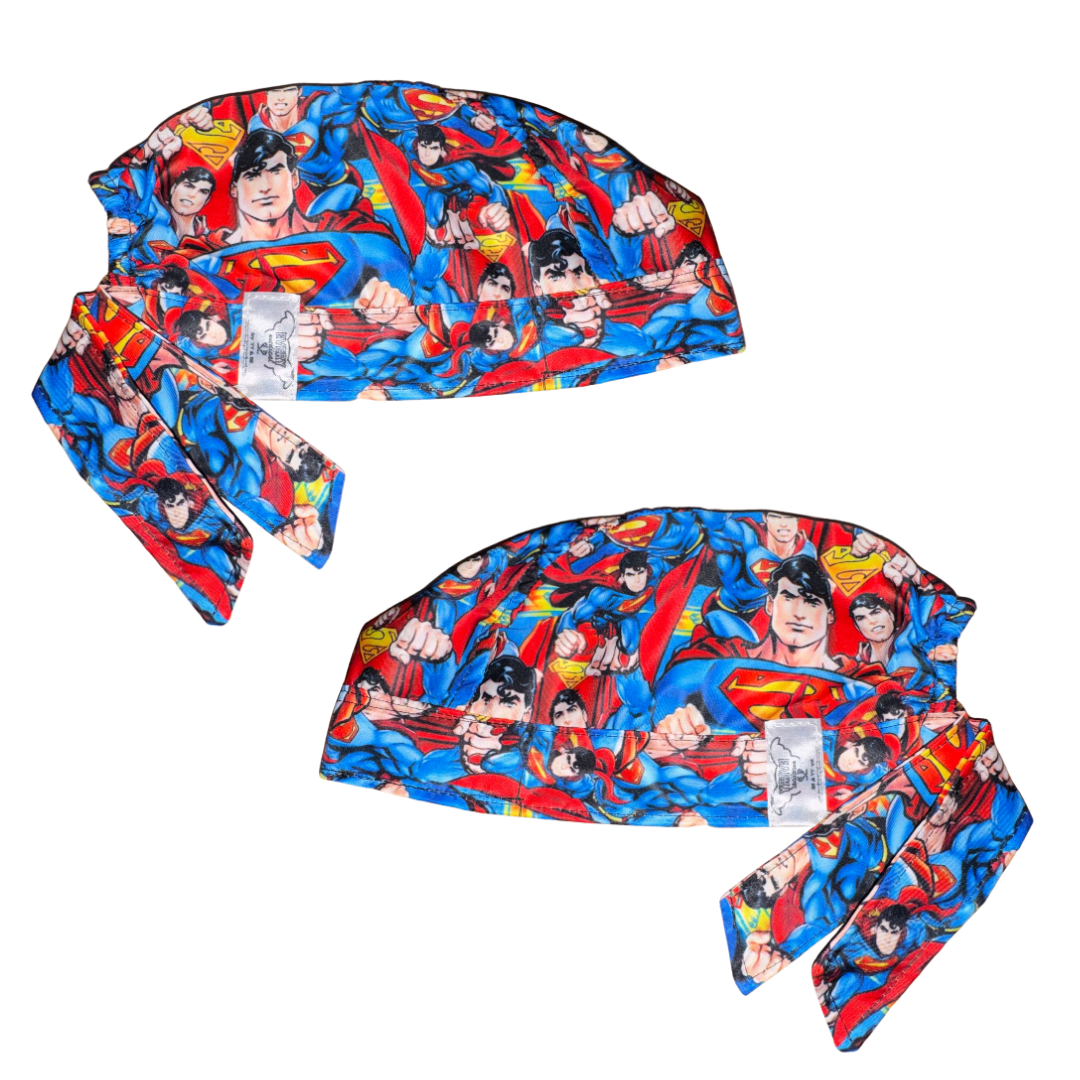 Gorro Medico Quirúrgico - Superman - celeste