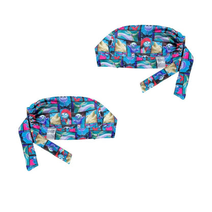 Gorro Medico Quirúrgico - Estampado - El Extraño Mundo De Jack - Azul 2