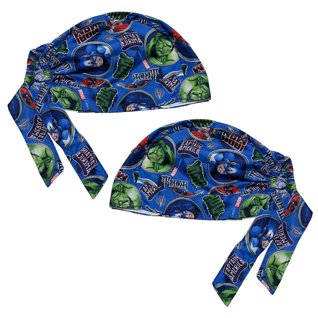Gorro Quirúrgico Estampado Supere Completo azul