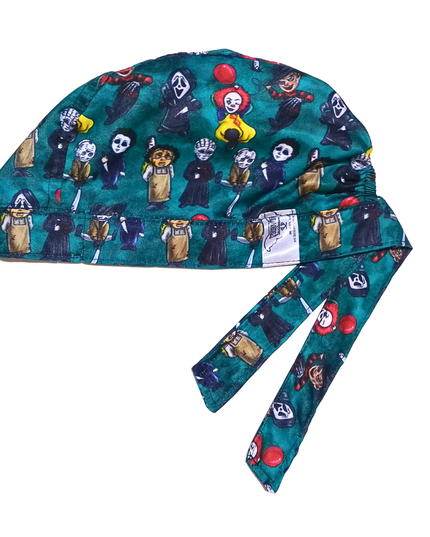 Gorro Quirúrgico - Personajes De Terror - Halloween - Verde