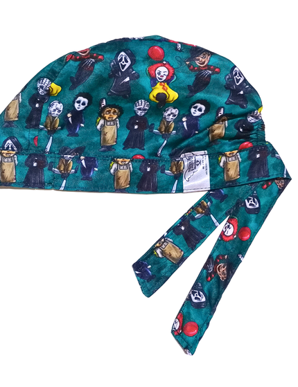 Gorro Quirúrgico - Personajes De Terror - Halloween - Verde