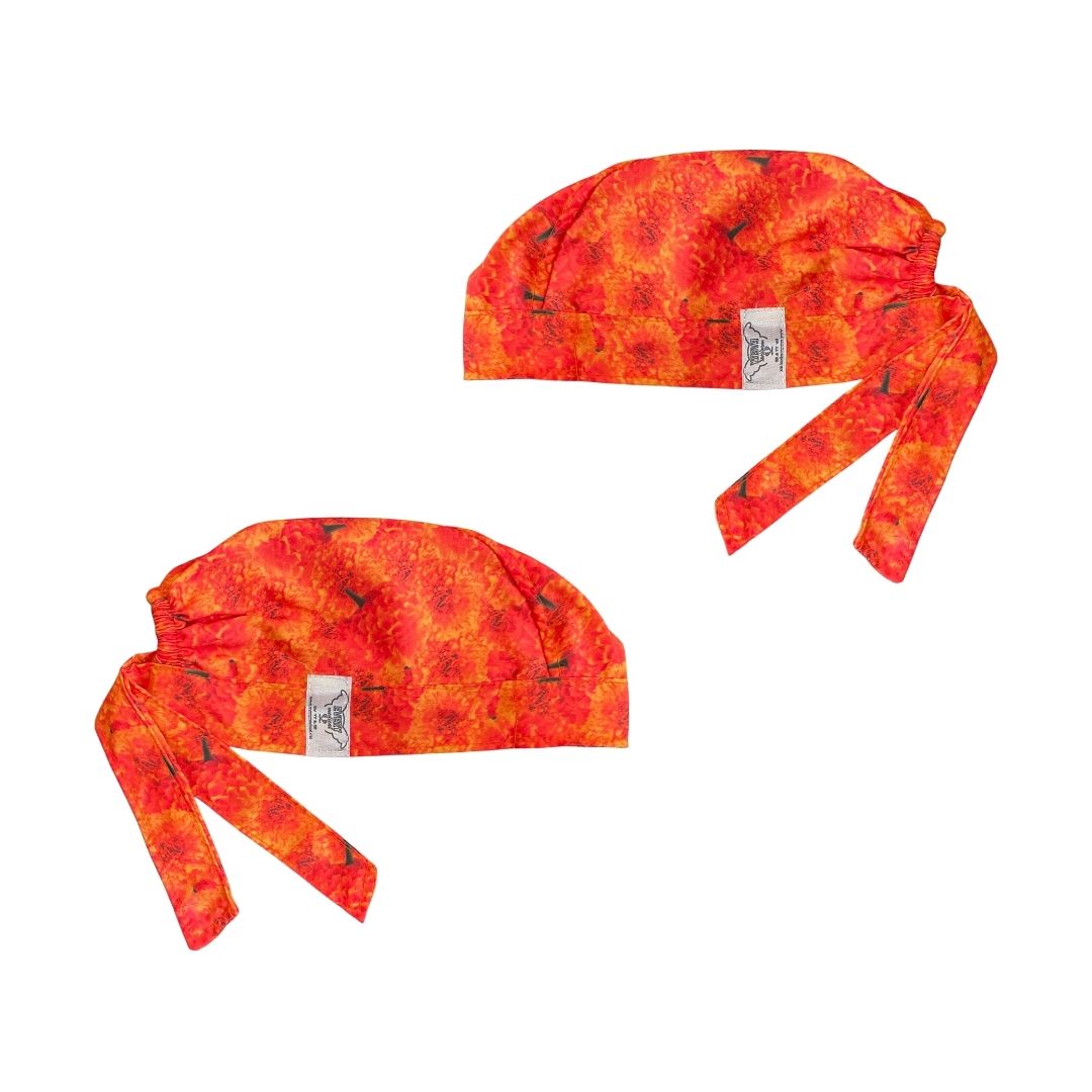 Gorro Quirúrgico - Día De Muertos - Calacas - Esqueleto - Cempasúchil