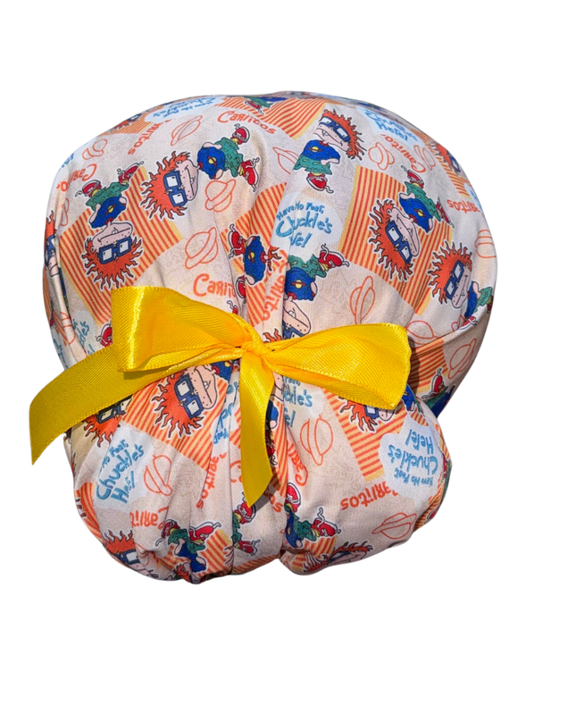 Gorro Medicoquirúrgico Pediatrian Enferi Rugrats Caricatura2 Naranja Unitalla