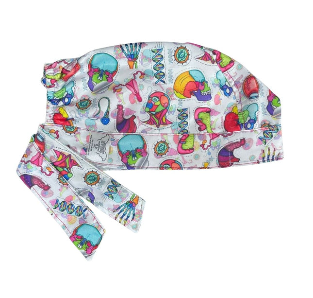 Gorro Medico Quirúrgico - Anatomía Humana - Versalius - Blanco