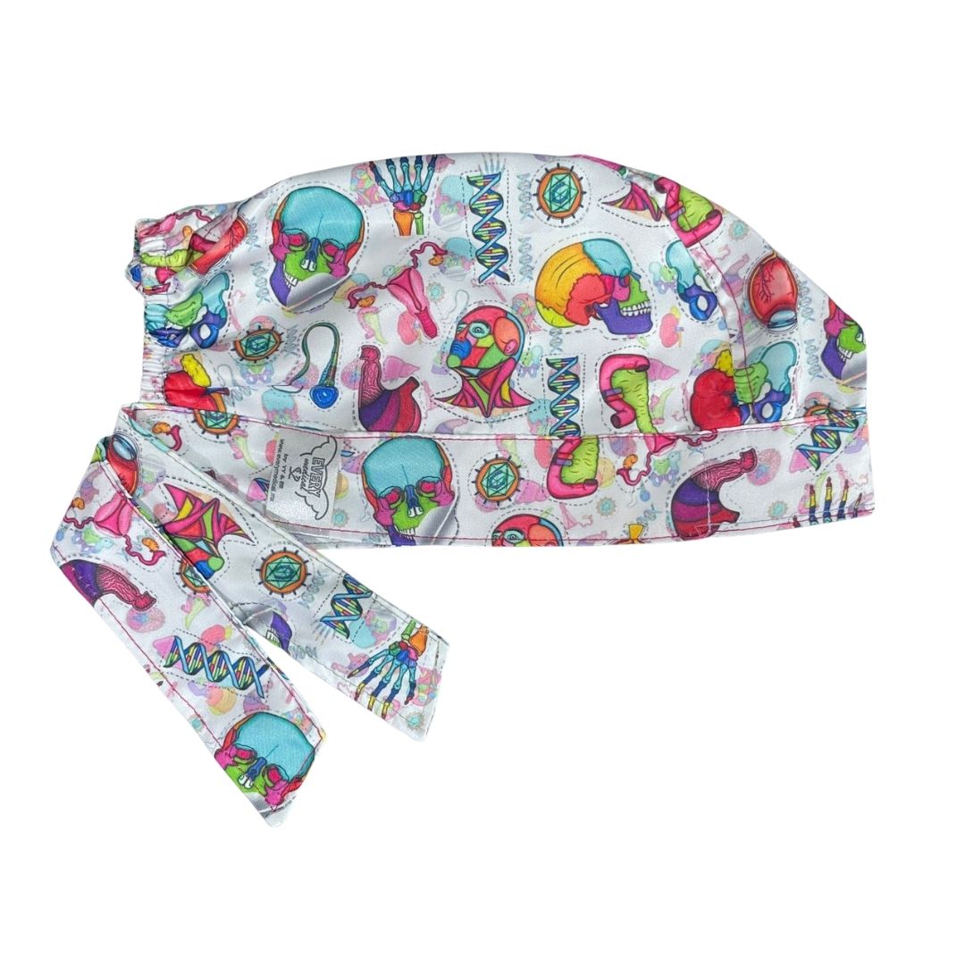 Gorro Medico Quirúrgico - Anatomía Humana - Versalius - Blanco