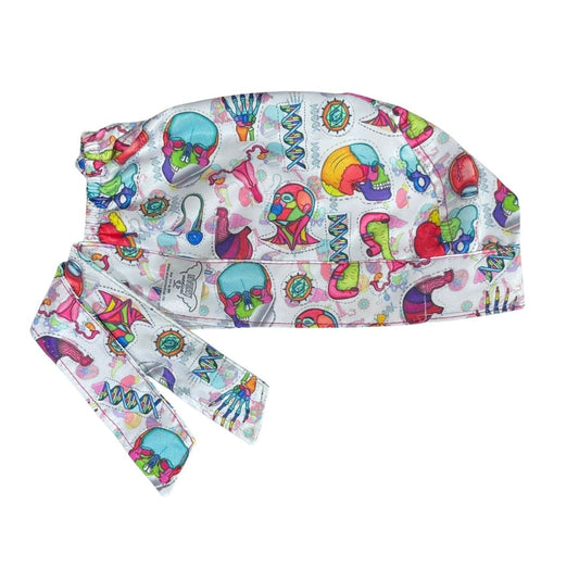 Gorro Medico Quirúrgico - Anatomía Humana - Versalius - Blanco