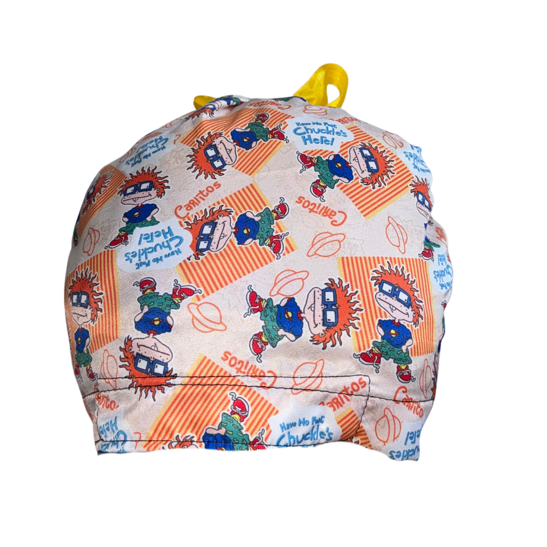 Gorro Medicoquirúrgico Pediatrian Enferi Rugrats Caricatura2 Naranja Unitalla