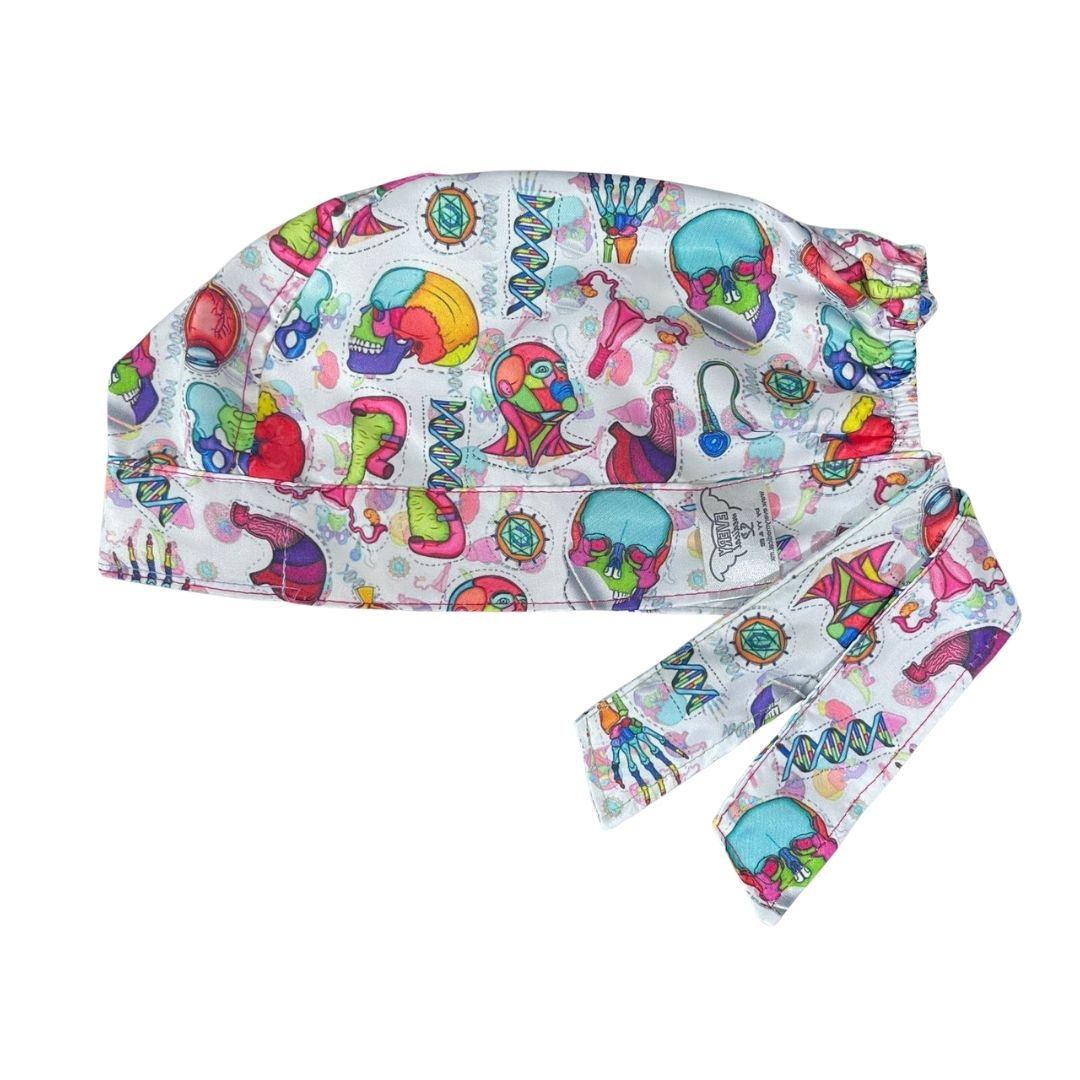 Gorro Medico Quirúrgico - Anatomía Humana - Versalius - Blanco
