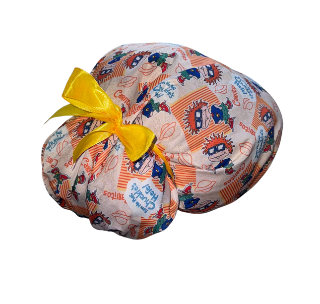 Gorro Medicoquirúrgico Pediatrian Enferi Rugrats Caricatura2 Naranja Unitalla