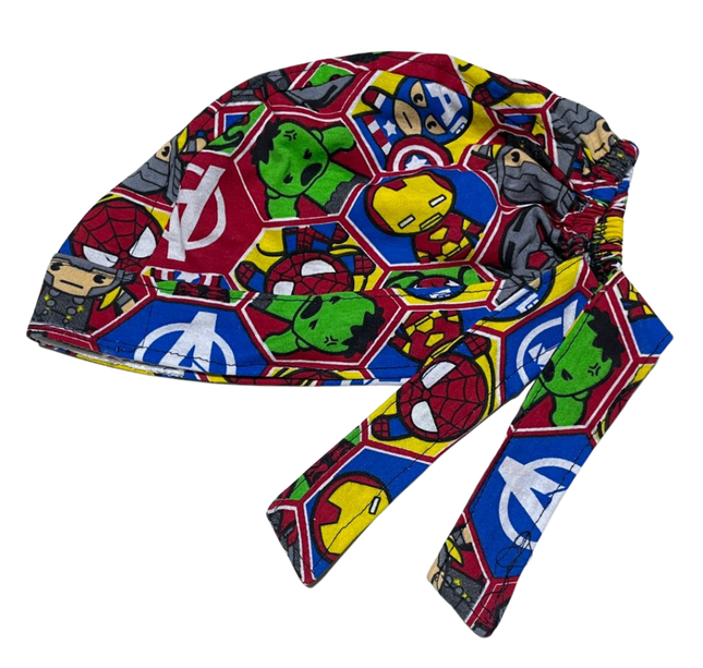 Gorro Quirúrgico Estampado Supere Completo rojo