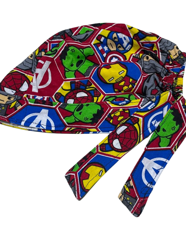Gorro Quirúrgico Estampado Supere Completo rojo