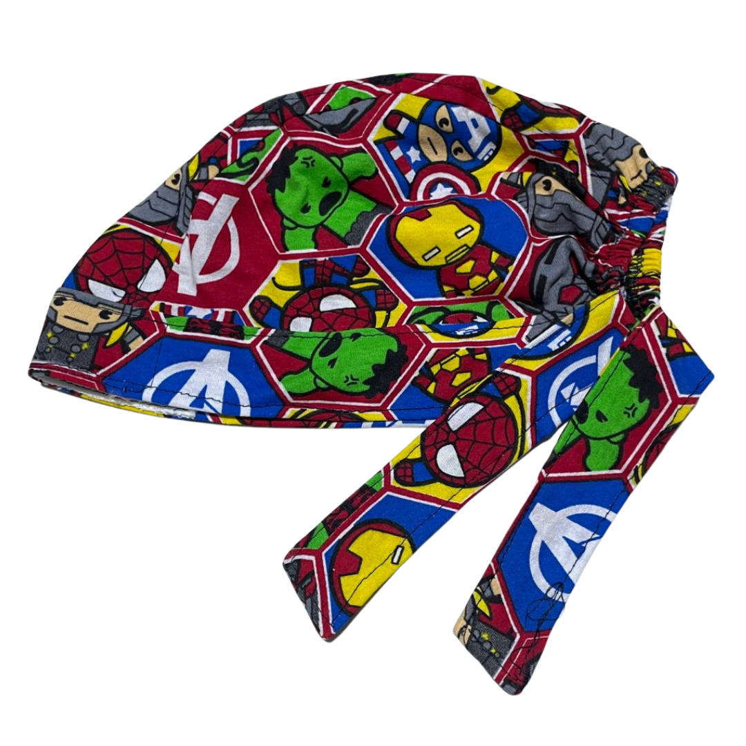 Gorro Quirúrgico Estampado Supere Completo rojo