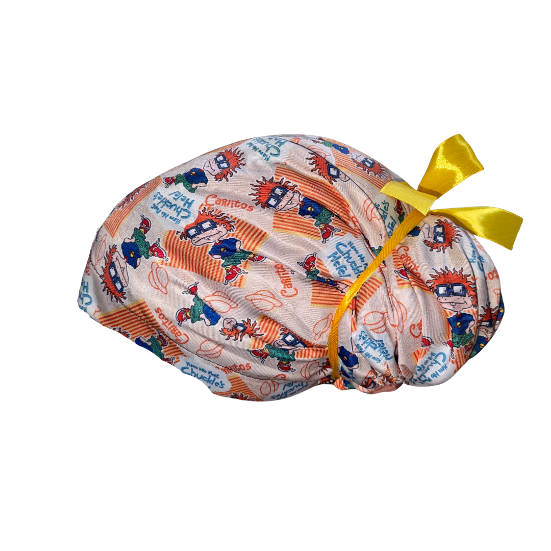 Gorro Medicoquirúrgico Pediatrian Enferi Rugrats Caricatura2 Naranja Unitalla