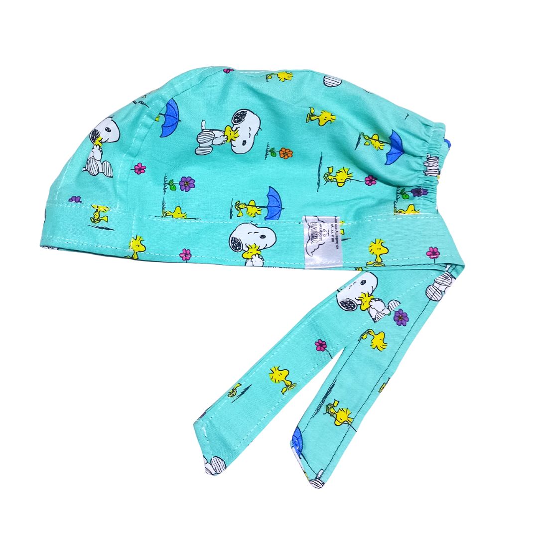 Gorro Medico Quirúrgico Enfermeria, perrito celeste