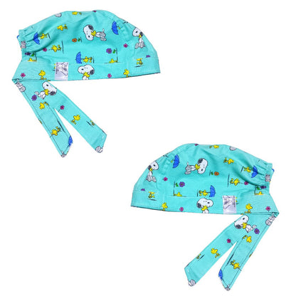 Gorro Medico Quirúrgico Enfermeria, perrito celeste