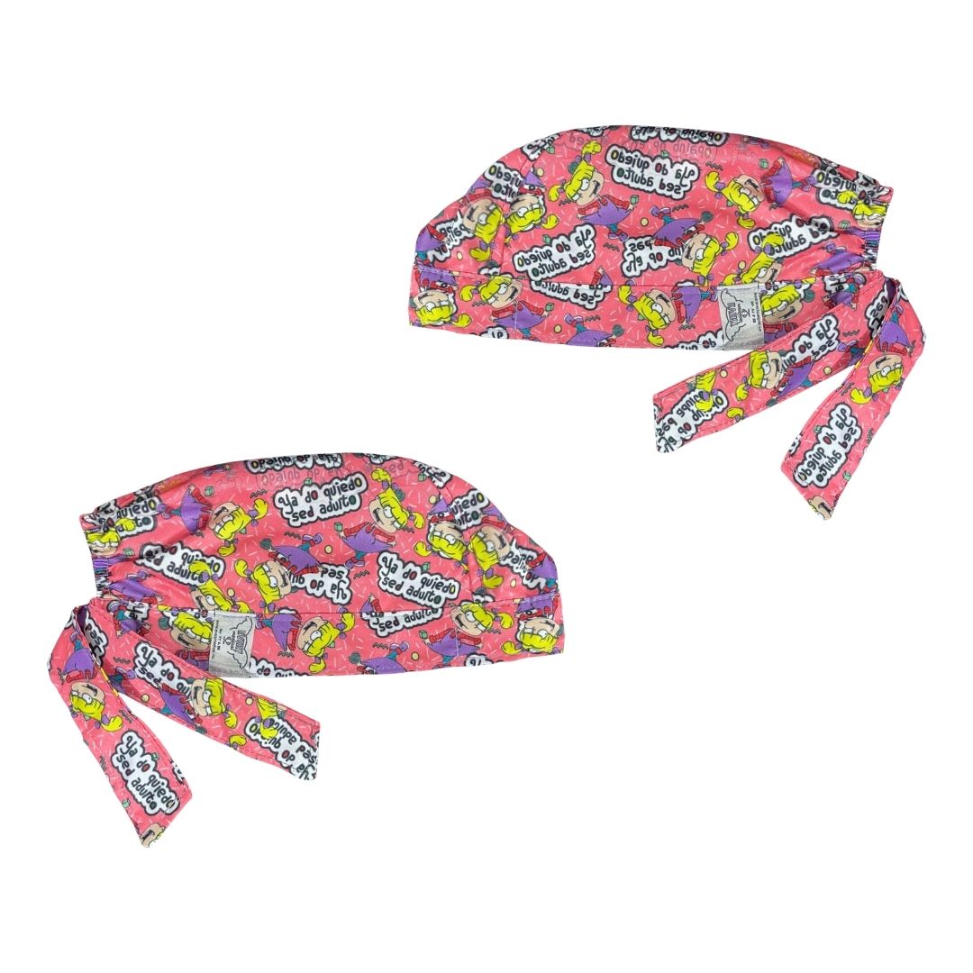 Gorro Medico Quirúrgico - Angélica Pickles - Rugrats - Color Melón