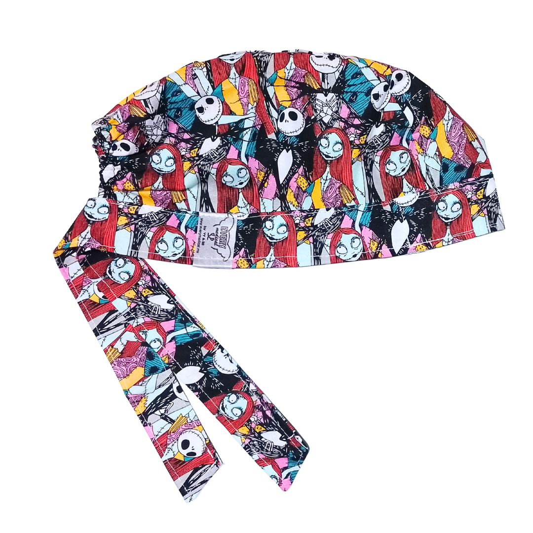 Gorro Quirúrgico Medico - El Extraño Mundo De Jack 2 Multicolor