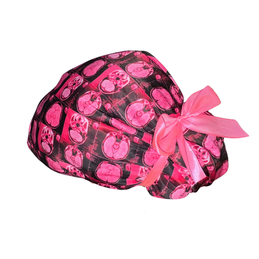 Gorro Quirúrgico Medico Enf Resonancia Magnetica- Listones Rosa Unitalla