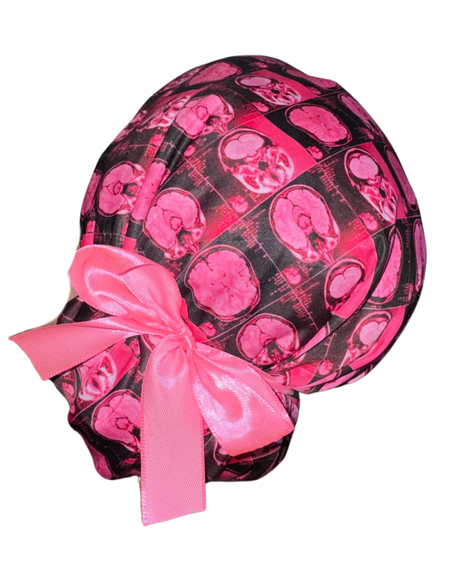Gorro Quirúrgico Medico Enf Resonancia Magnetica- Listones Rosa Unitalla