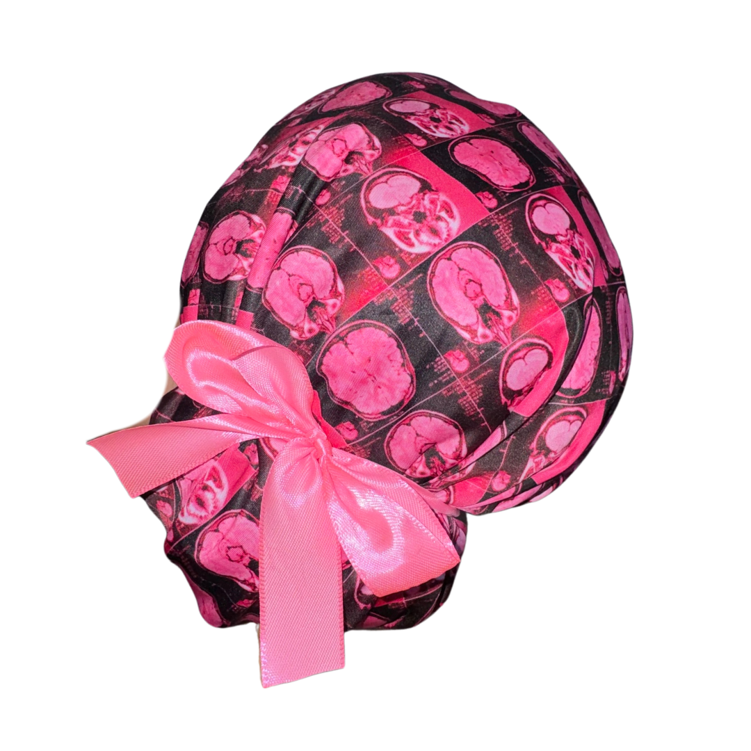 Gorro Quirúrgico Medico Enf Resonancia Magnetica- Listones Rosa Unitalla