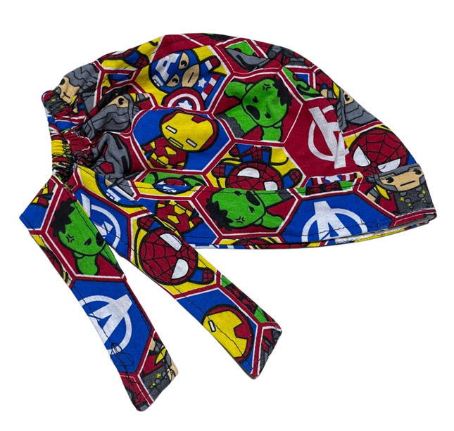 Gorro Quirúrgico Estampado Supere Completo rojo