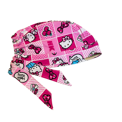 Gorro Quirúrgico Hello Kitty Rosa Cordones - Antisudor