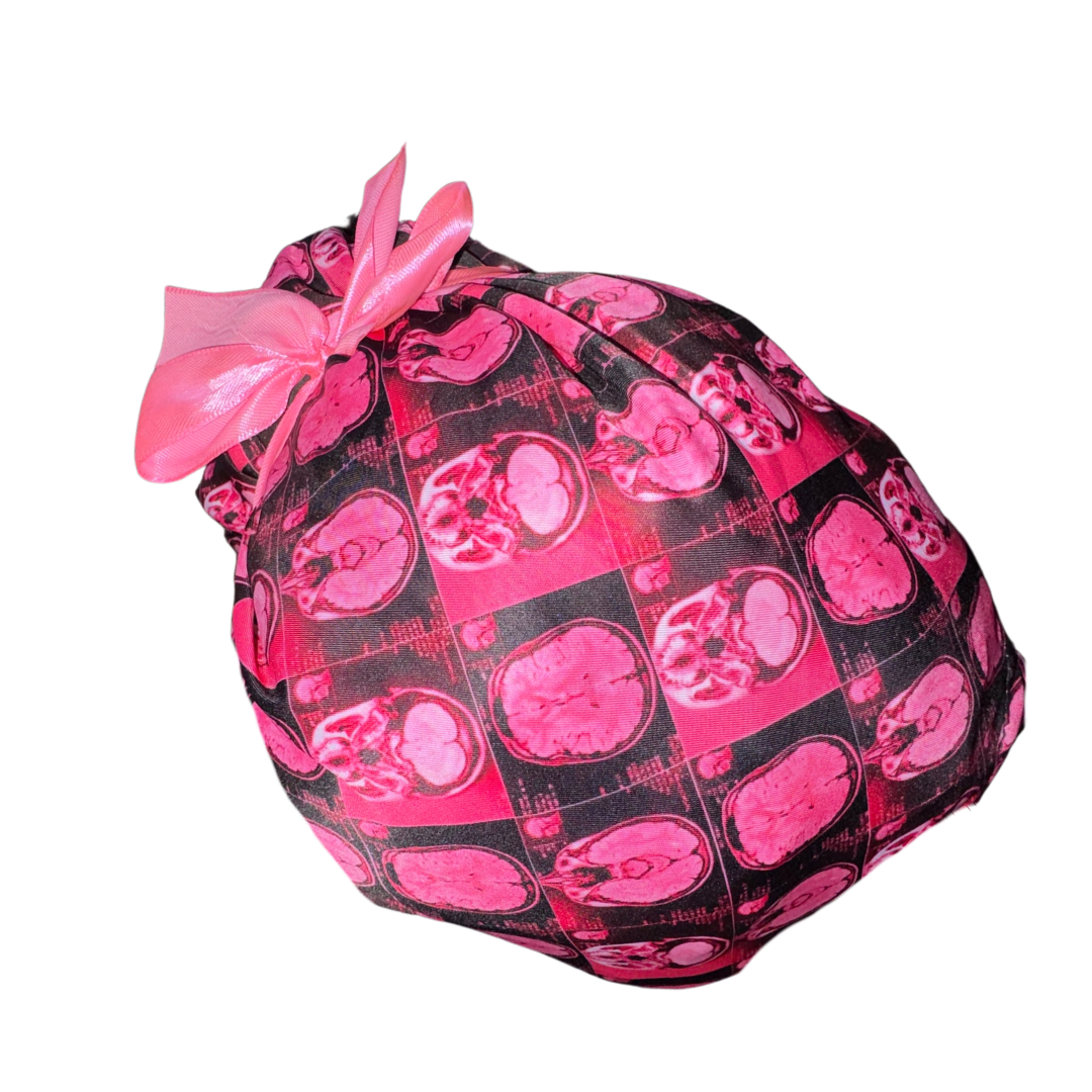 Gorro Quirúrgico Medico Enf Resonancia Magnetica- Listones Rosa Unitalla