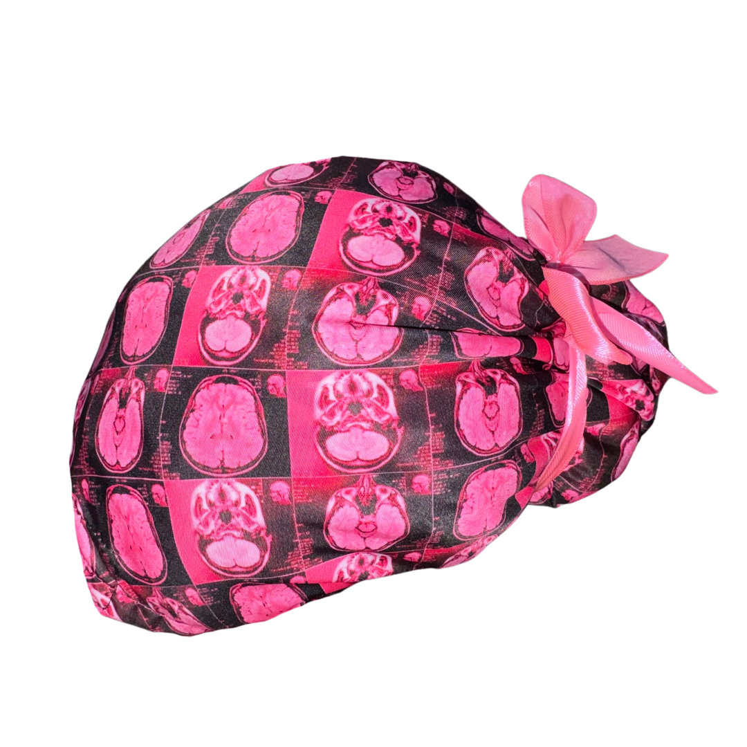 Gorro Quirúrgico Medico Enf Resonancia Magnetica- Listones Rosa Unitalla