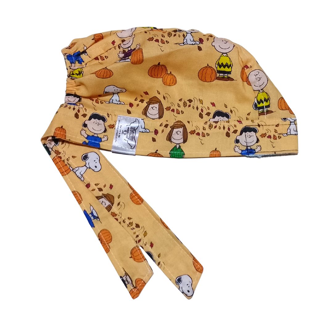 Gorro Medico Quirúrgico PERRITO CALABAZA Dia De Muertos Halloween Naranja