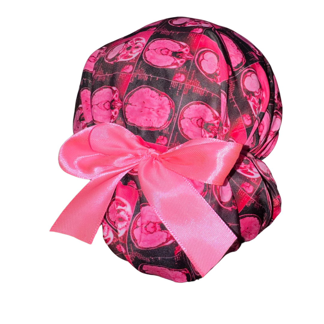Gorro Quirúrgico Medico Enf Resonancia Magnetica- Listones Rosa Unitalla