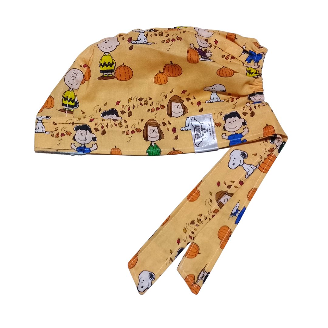 Gorro Medico Quirúrgico PERRITO CALABAZA Dia De Muertos Halloween Naranja