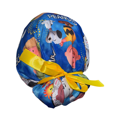 Gorro Medico Quirúrgico Snoopy Gris - Listones - Antisudor (azul)