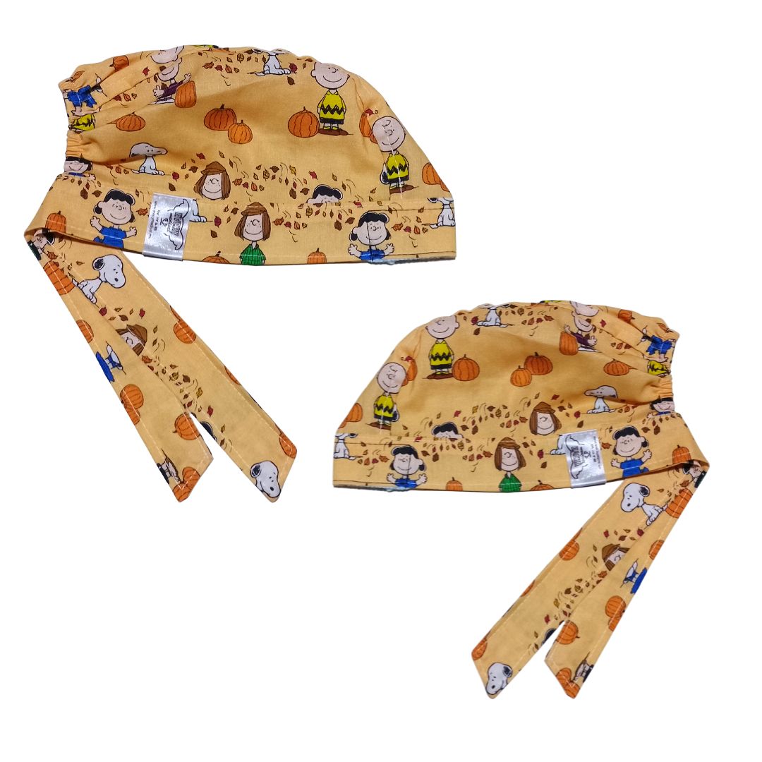 Gorro Medico Quirúrgico PERRITO CALABAZA Dia De Muertos Halloween Naranja