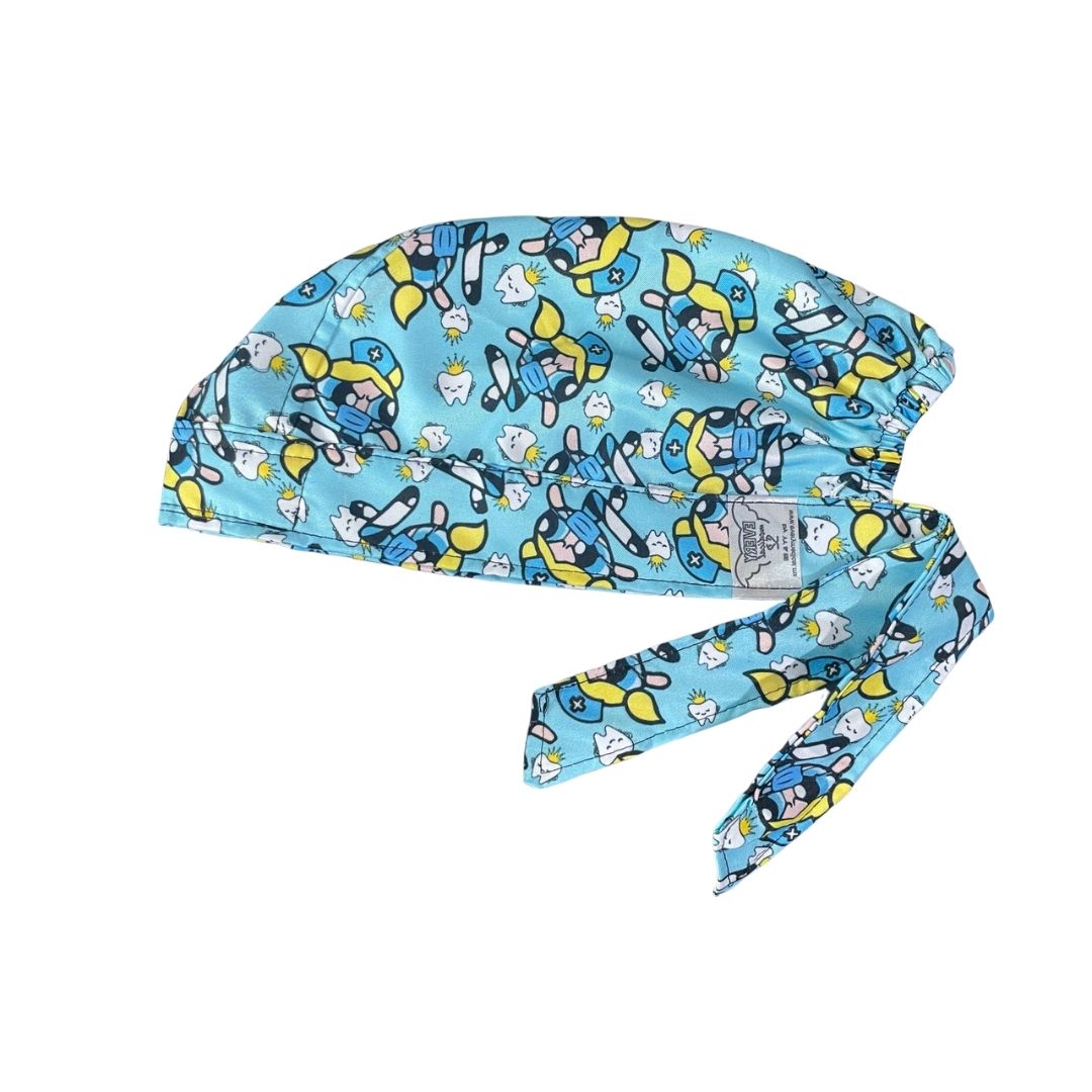 Gorro Medico Quirúrgico - Las Chicas Super Poderosas - Burbuja - Azul