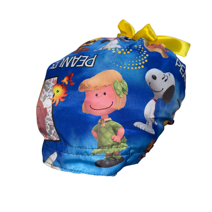 Gorro Medico Quirúrgico Snoopy Gris - Listones - Antisudor (azul)