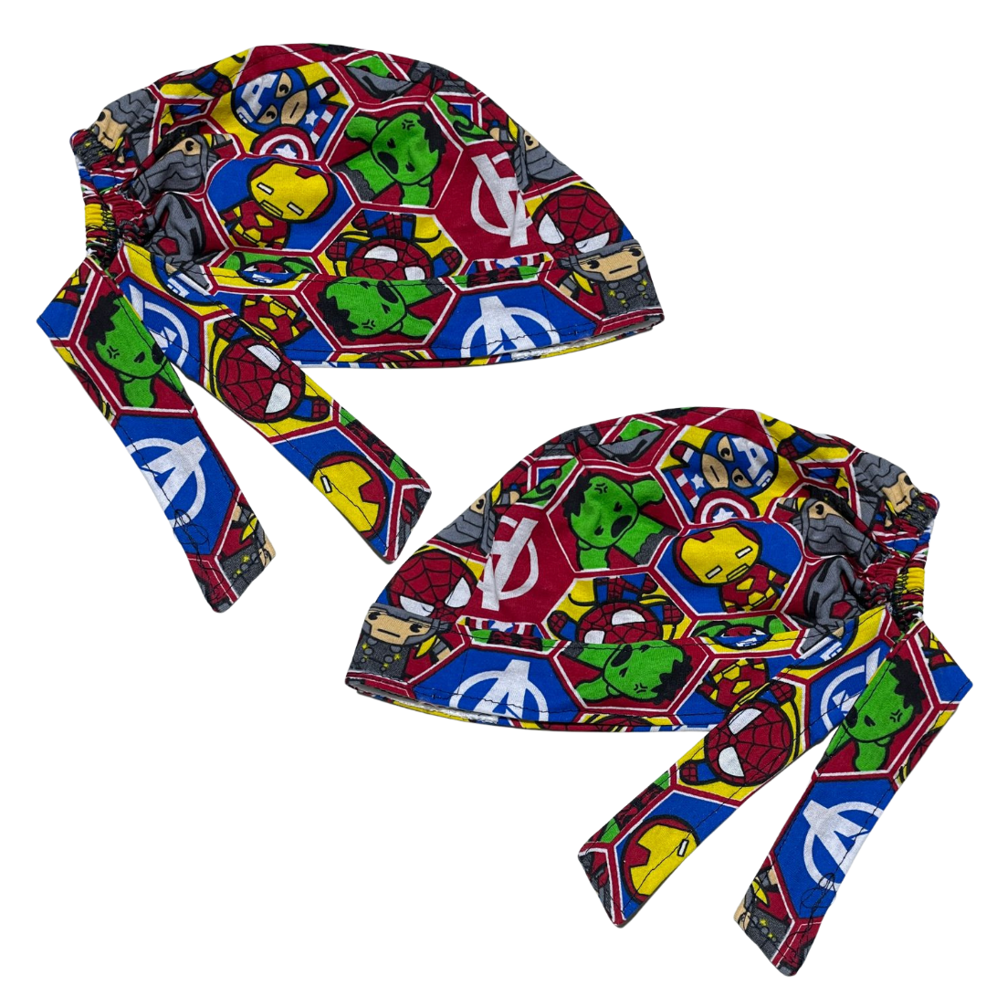 Gorro Quirúrgico Estampado Supere Completo rojo