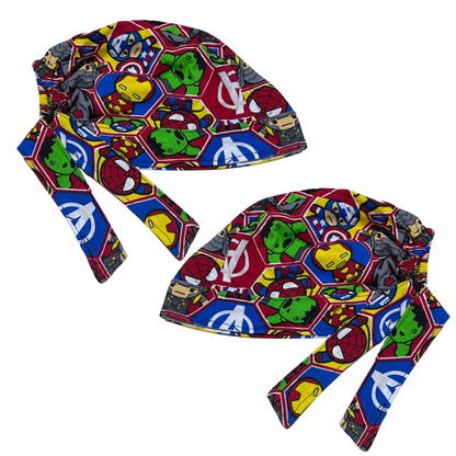 Gorro Quirúrgico Estampado Supere Completo rojo