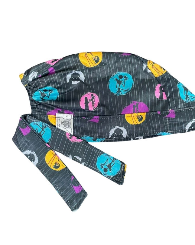 Gorro Medico Quirúrgico - Estampado - El Extraño Mundo De Jack - Negro 4
