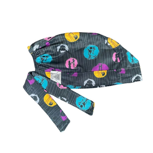 Gorro Medico Quirúrgico - Estampado - El Extraño Mundo De Jack - Negro 4