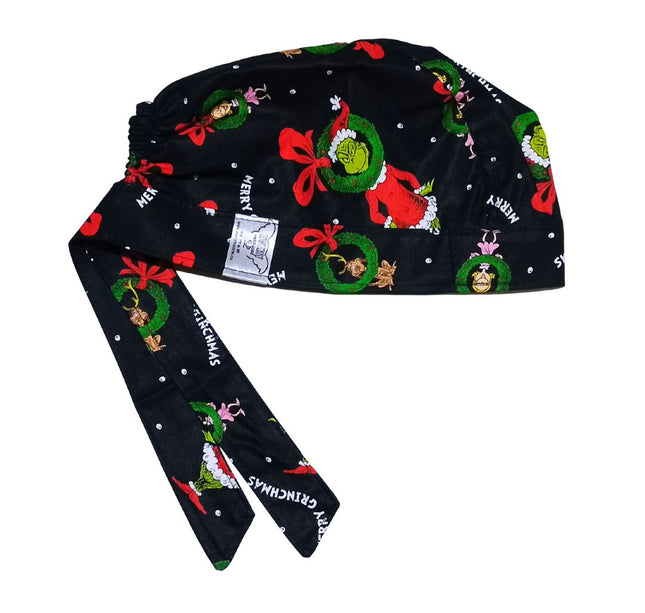 Gorro Medico Quirúrgico NAVIDAD, ODIO LA NAVIDAD NEGRO 5