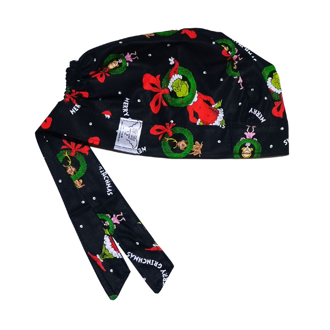 Gorro Medico Quirúrgico NAVIDAD, ODIO LA NAVIDAD NEGRO 5