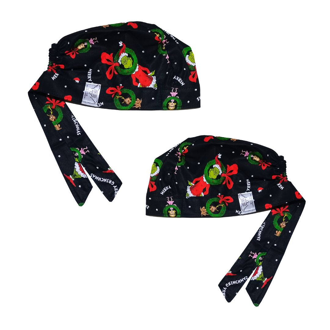 Gorro Medico Quirúrgico NAVIDAD, ODIO LA NAVIDAD NEGRO 5