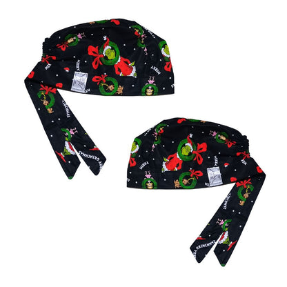Gorro Medico Quirúrgico NAVIDAD, ODIO LA NAVIDAD NEGRO 5